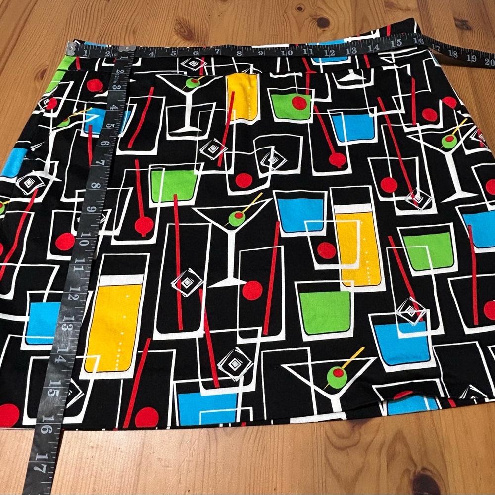 Loudmouth Ladies Skort Happy Hour Cocktails Golf Pickleball Tennis Black Multi 8 - Picture 15 of 15